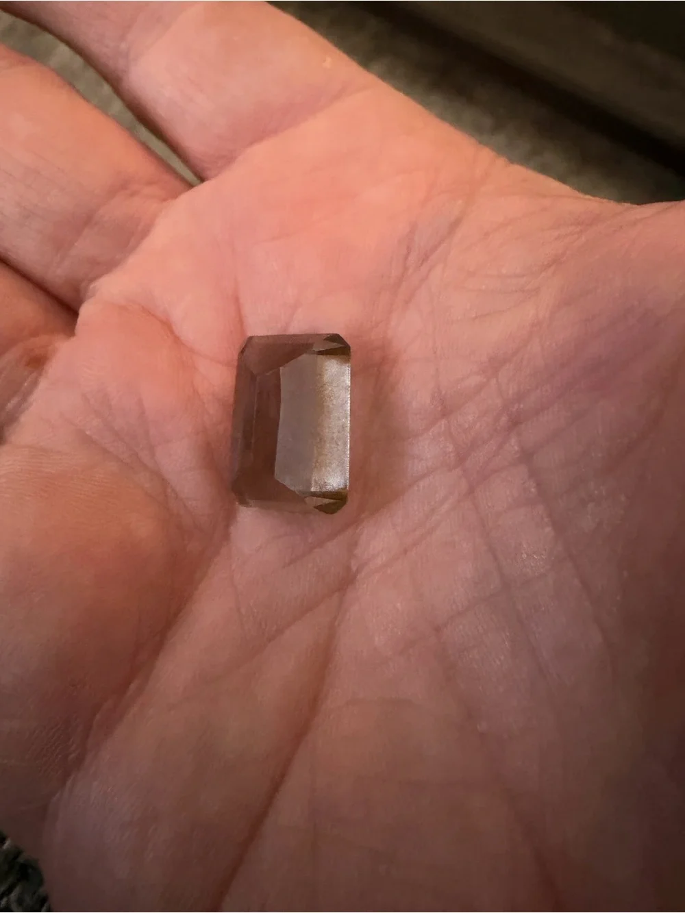 Loose brown champagne color topaz-emerald cut